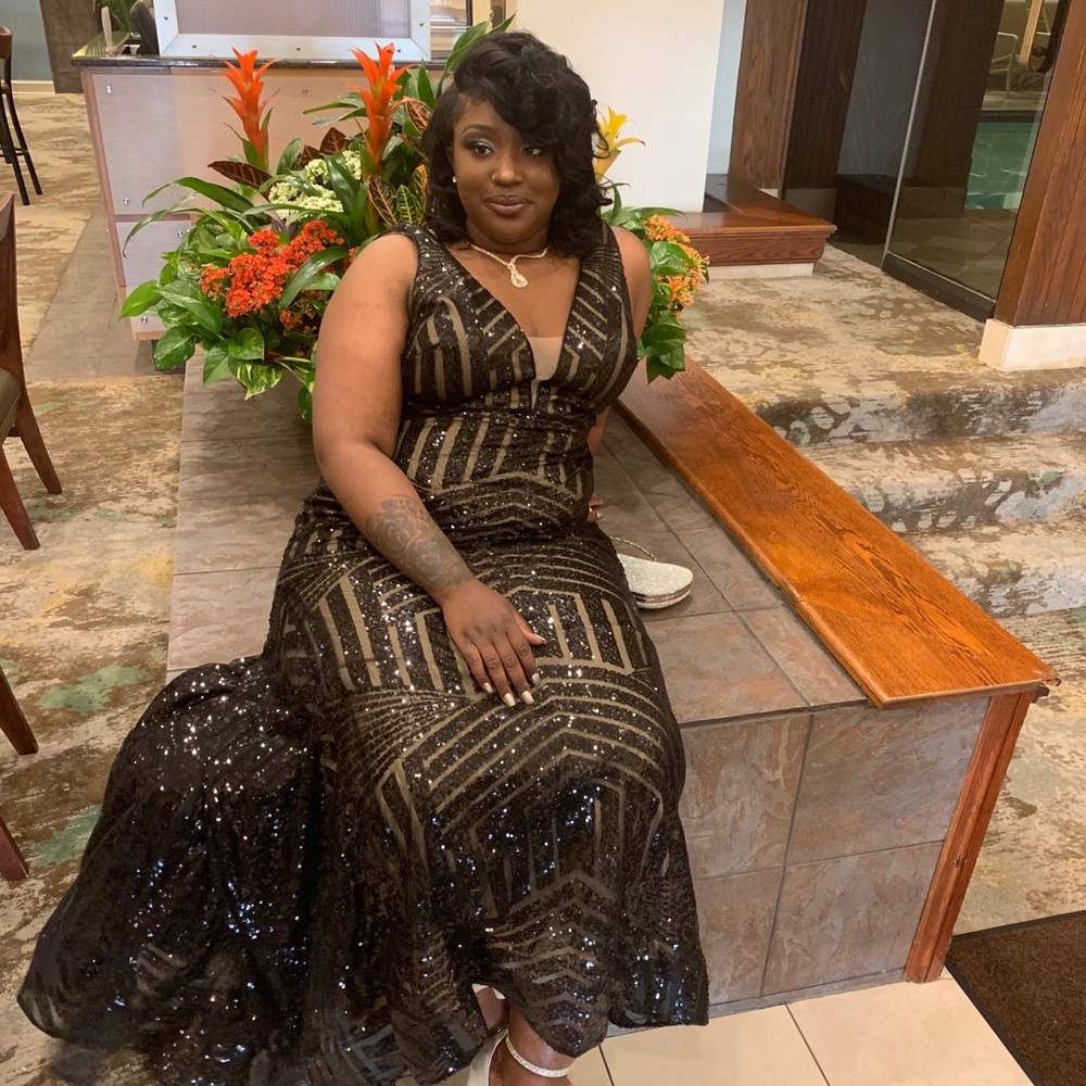 Black ballroom dress